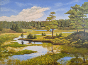 Syvårs sørerne. 38x50 cm, Olie på panel