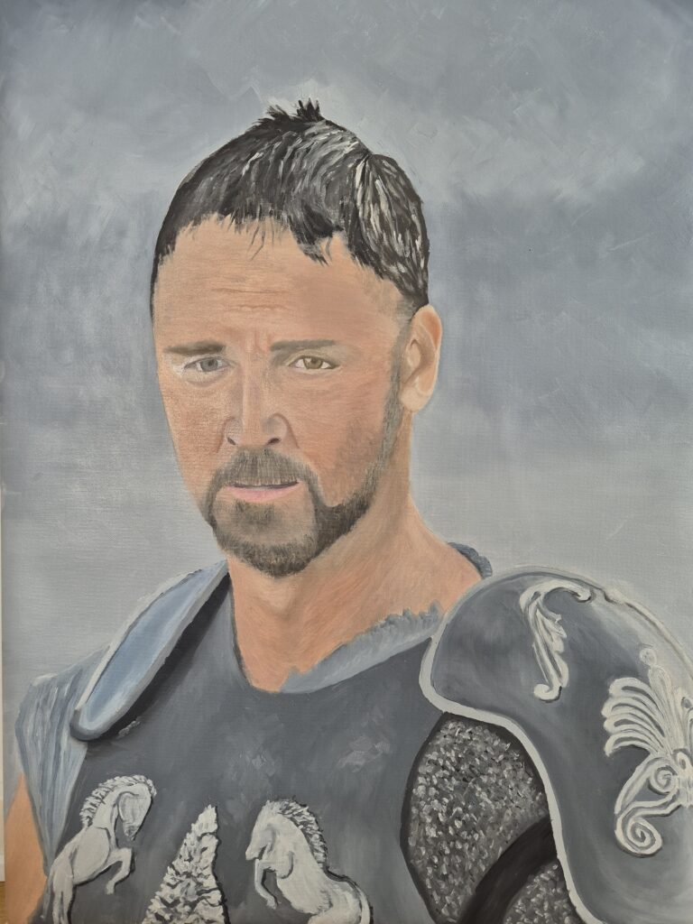 Maximus. 70x50 cm, olie på lærrede.